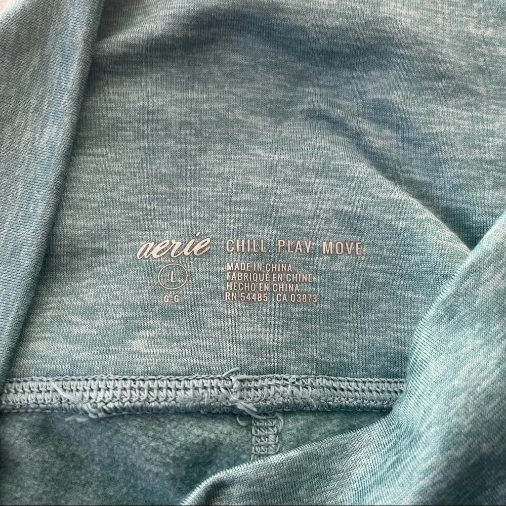 Aerie seafoam green ruched leggings large